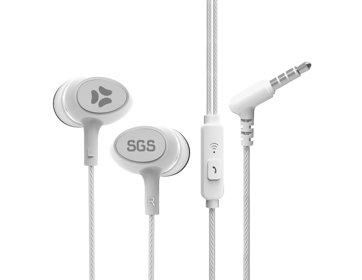 Bean MUSIC SGS Auricolare Stereo Jack 3.5mm White