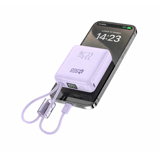 Powerbank Double Cable - 10000mAh - Black