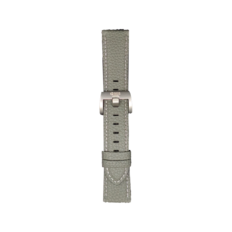 Cinturino Per Smartwatch 22mm In Pelle - Grigio