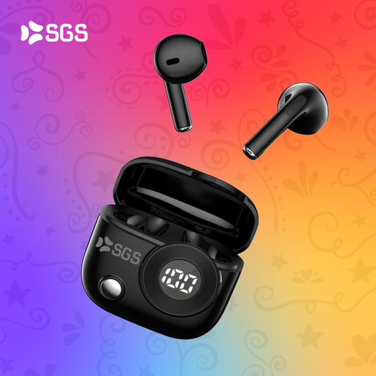 AIR FUN SGS Auricolari Wireless TWS Black