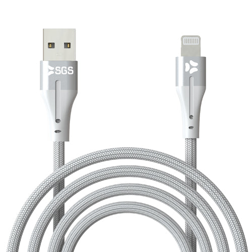 Cloth Lightning Cavo Dati/Carica Usb 1 Metro Silver
