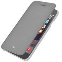 #MERCURY CUSTODIA A LIBRO IPHONE 6 GREY CON RETRO TRASPARENTE