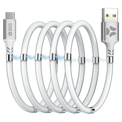 TWIST Type-C Cavo Dati/Carica Usb 1 Metro Magnetico Silver