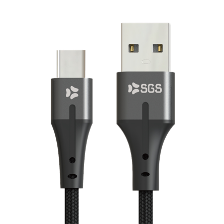 CLOTH Usb-A / Type-c Cavo Dati/Carica 2 Metri Black Usb-C