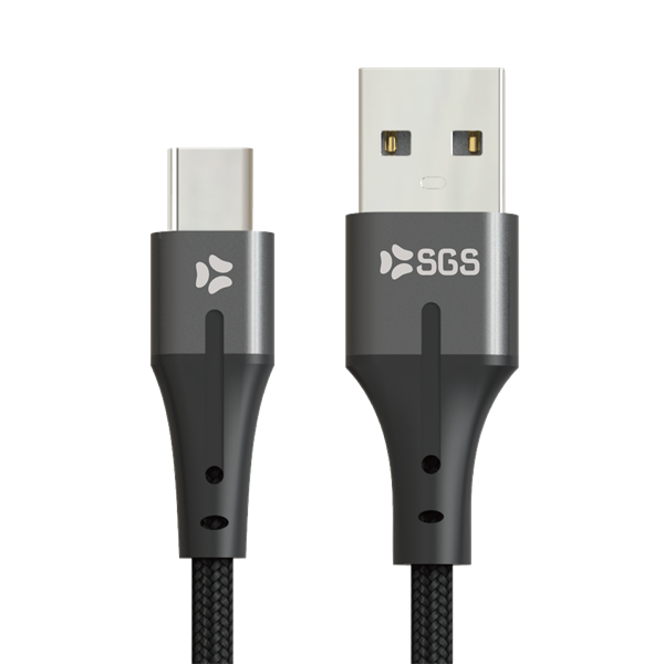 CLOTH Usb-A / Type-c Cavo Dati/Carica 2 Metri Black Usb-C