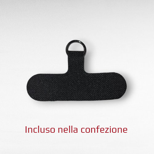 Bracciale 30 cm Pietre Rotonde Nero Per Smartphone