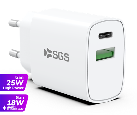 Caricatore da casa - USB-C PD GAN 25w White