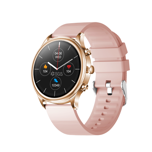 Smartwatch SGS SMART TALK con funzione chiamata - Silicone Gold