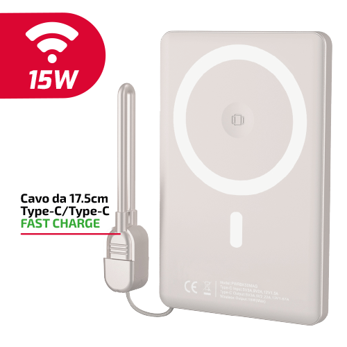 Powerbank 5000 mAh Wireless MAGSAFE - Output 15W