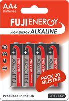 FujiEnergy - Batterie Stilo Alcaline AA Pacco Da 4x