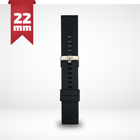 Cinturino Per Smartwatch 22mm In Silicone - Nero