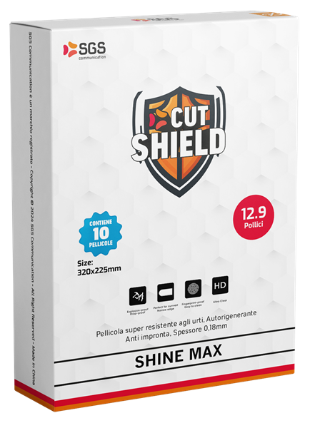 SGS CUT SHIELD Pellicole per Tablet SHINE - Pack 10 Pezzi