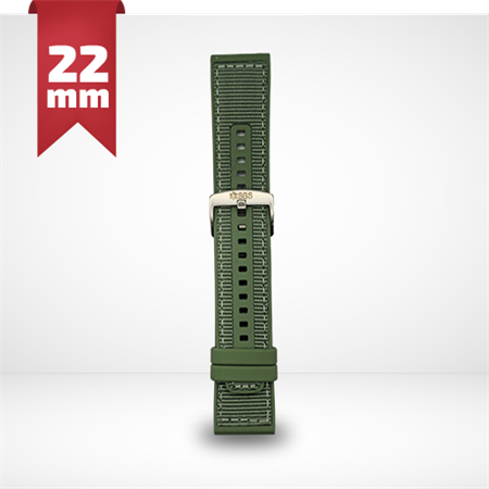 Cinturino Per Smartwatch 22mm Nylon E Silicone - Verde