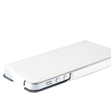 FONDINA IN PELLE RIGIDA SGS IPHONE 5 WHITE