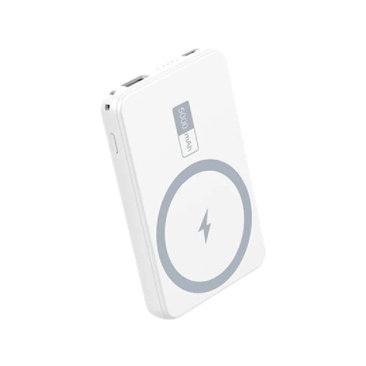Powerbank 5000 mAh Wireless MAGSAFE 15W - Output TPC 20W - White