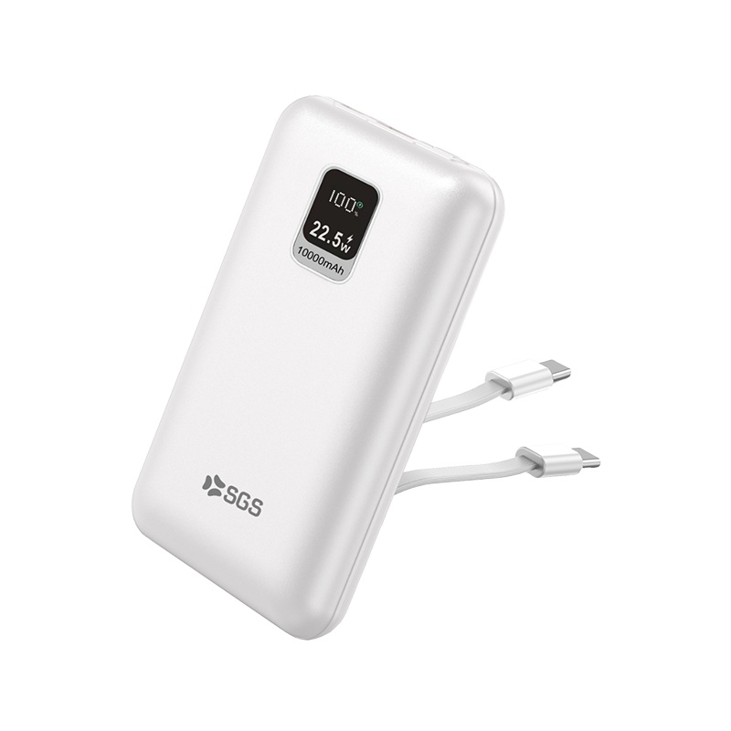 Powerbank - Output USB e TYPE-C - Doppio Cavo TYPE-C - 10000mAh