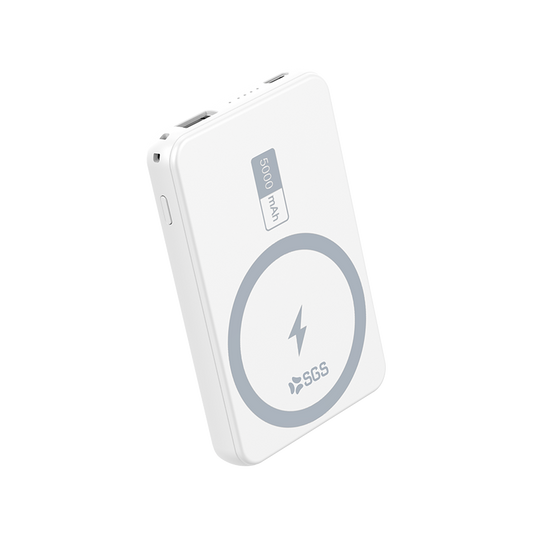 Powerbank 5000 mAh Wireless MAGSAFE 15W - Output TPC 20W - White