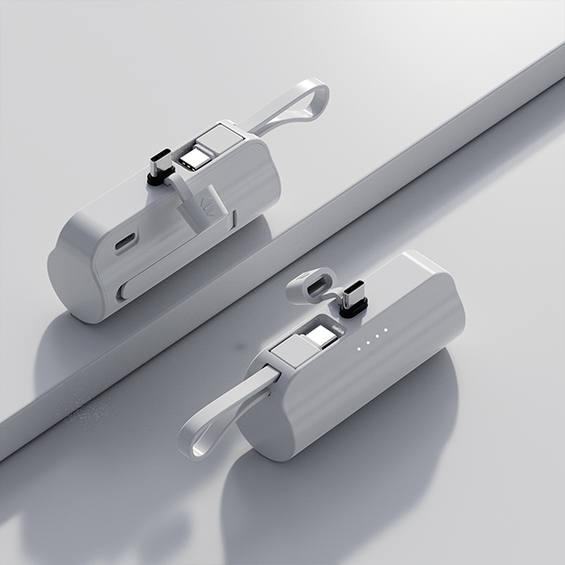 Powerbank Pocket Type-C con stand di supporto - 5000mAh - White