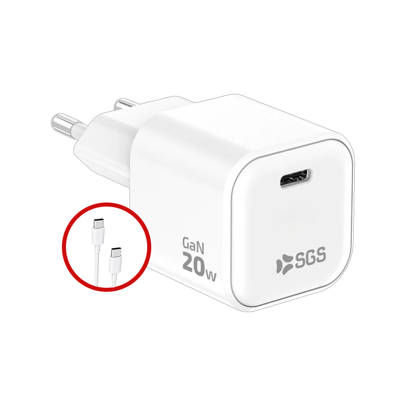 Travel Charger - USB-C PD GAN 20w + Cavo TPC - TPC