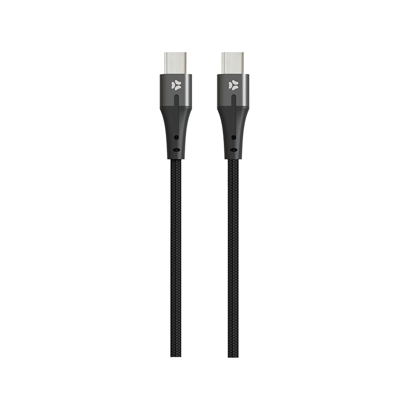 CLOTH PD TYPE-C/TYPE-C Cavo Dati/Carica 2 Metri Black