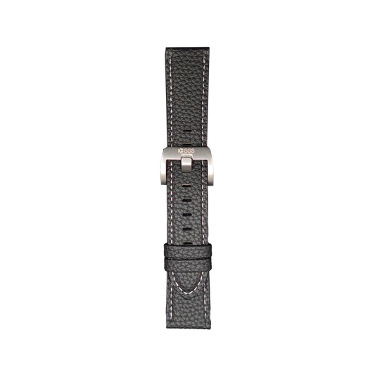 Cinturino Per Smartwatch 22mm In Pelle - Black