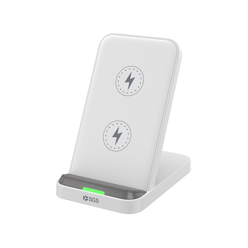 Base Di Ricarica Wireless 2 In 1 Phone|Earbuds - White