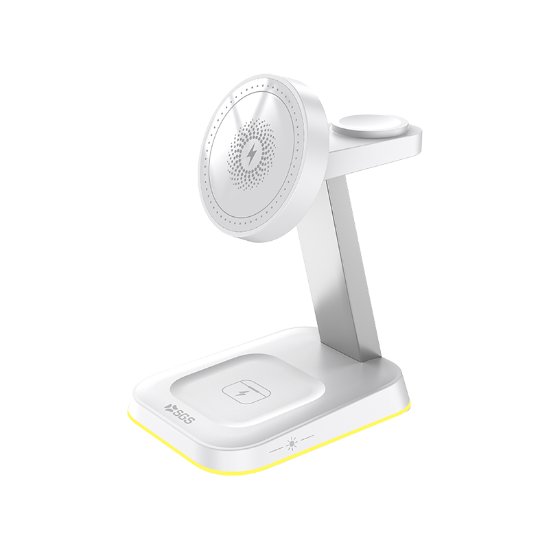 Base Ricarica Wireless 3 In 1 Phone|Earbuds|Watch Magsafe White
