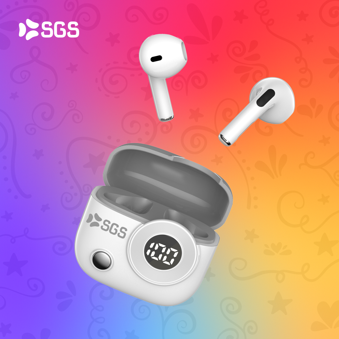 AIR FUN SGS Auricolari Wireless TWS  White