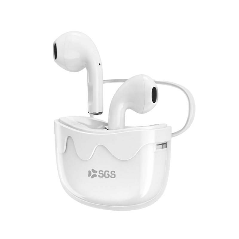 AIR JOY SGS Auricolari Wireless TWS Con Custodia White