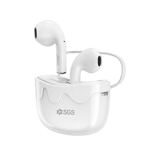 AIR JOY SGS Auricolari Wireless TWS Con Custodia White