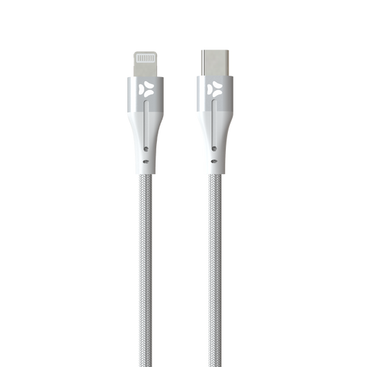 CLOTH PD TYPEC/LIGHTNING Cavo Dati/Carica 2 Metri Silver