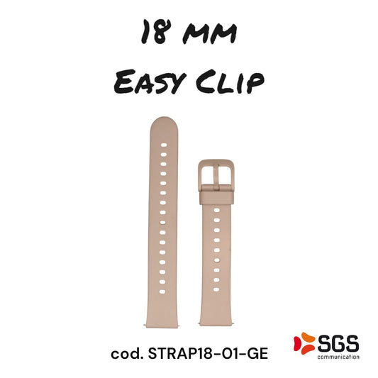 Cinturino Per Smartwatch 18mm In Silicone - Beige