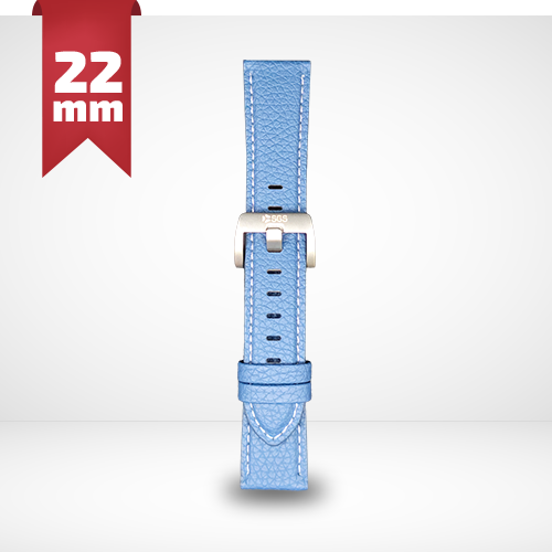 Cinturino Per Smartwatch 22mm In Pelle - Blue