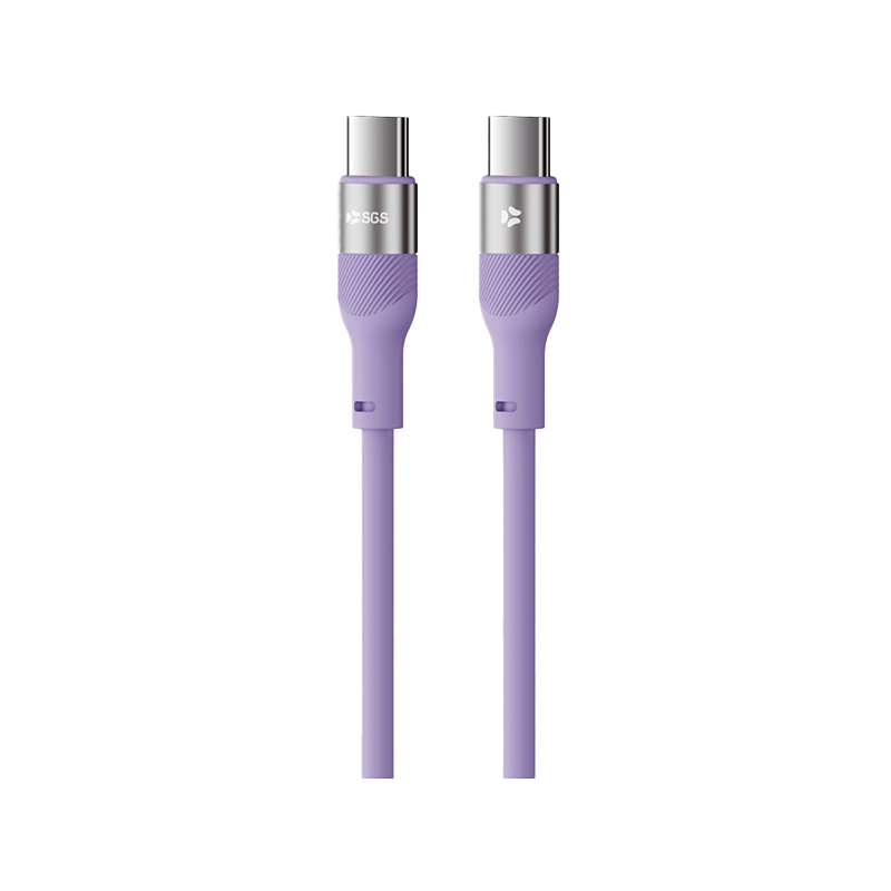 PIXEL PD Cavo Dati/Carica 60W TYPEC/TYPEC 1.5 Metro Purple Silic
