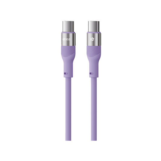 PIXEL PD Cavo Dati/Carica 60W TYPEC/TYPEC 1.5 Metro Purple Silic