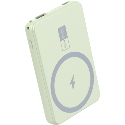Powerbank 5000 mAh Wireless MAGSAFE 15W - Output TPC 20W - Green